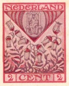Afbeelding voor Drenthe postzegel met heide en provinciewapen